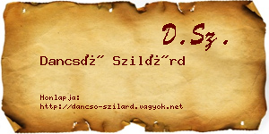 Dancsó Szilárd névjegykártya