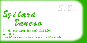 szilard dancso business card