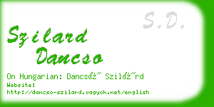 szilard dancso business card